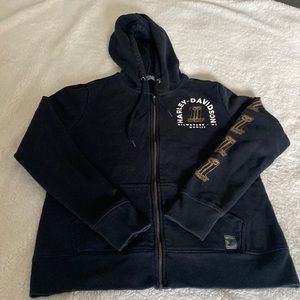 Black Harley-Davidson zip up hoodie